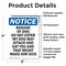 Signmission Beware Of Dog Do Not Enter My OSHA Notice Sign, Vinyl Decal, 5in W x 7in L, 2PK OS-2PACK-NS-D-57-V-10342 - alternate 6